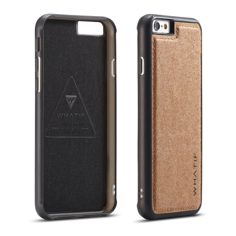For iPhone 6 WHATIF Kraft Paper TPU + PC Full Coverage Protective Case