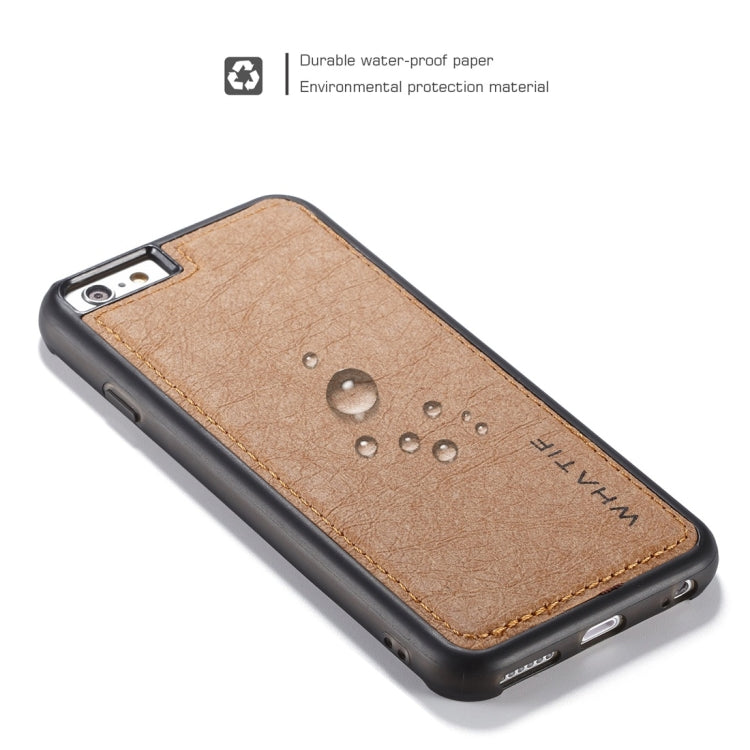 For iPhone 6 WHATIF Kraft Paper TPU + PC Full Coverage Protective Case