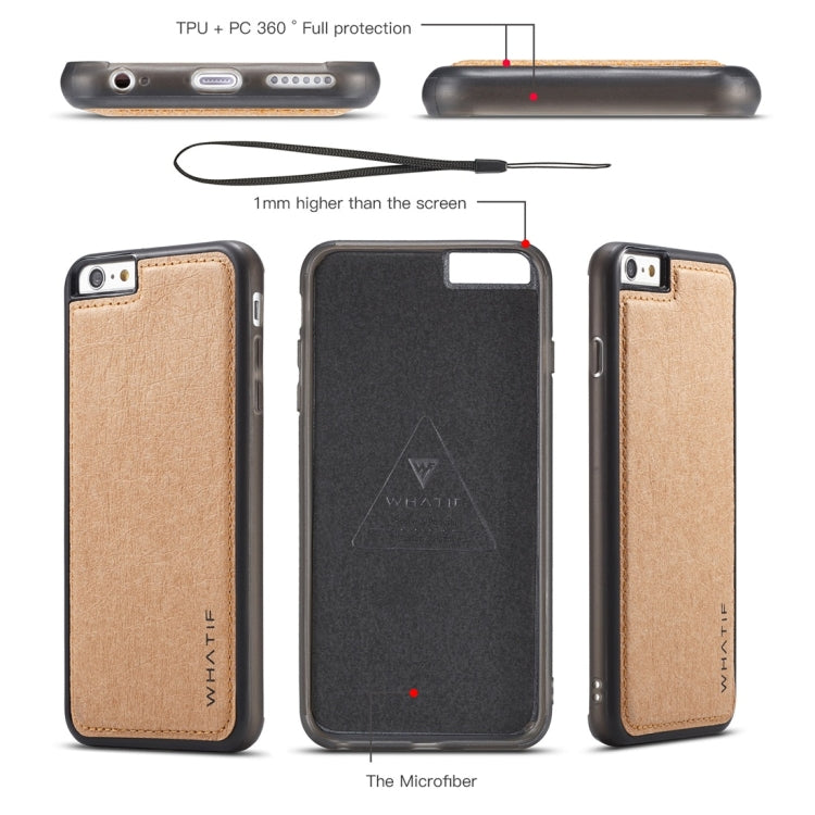 For iPhone 6 WHATIF Kraft Paper TPU + PC Full Coverage Protective Case