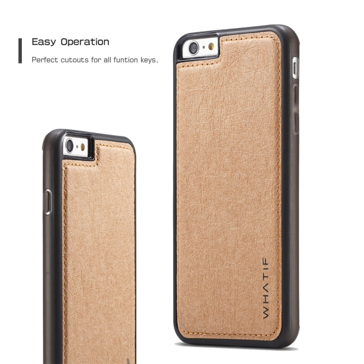 For iPhone 6 WHATIF Kraft Paper TPU + PC Full Coverage Protective Case