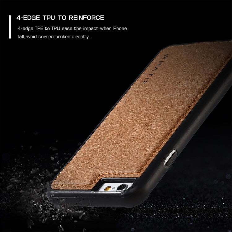 For iPhone 6 WHATIF Kraft Paper TPU + PC Full Coverage Protective Case