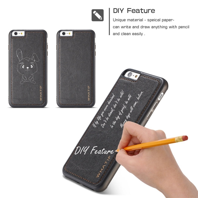For iPhone 6 Plus WHATIF Kraft Paper TPU + PC Full Coverage Protective Case