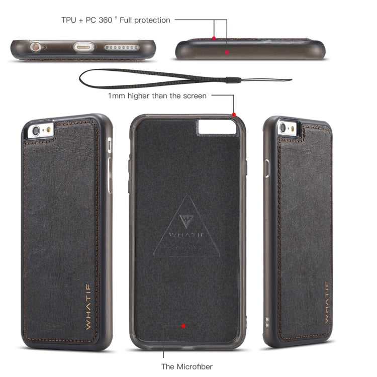 For iPhone 6 Plus WHATIF Kraft Paper TPU + PC Full Coverage Protective Case