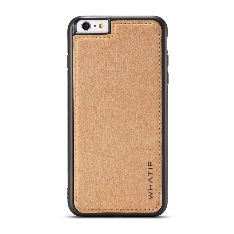 For iPhone 6 Plus WHATIF Kraft Paper TPU + PC Full Coverage Protective Case