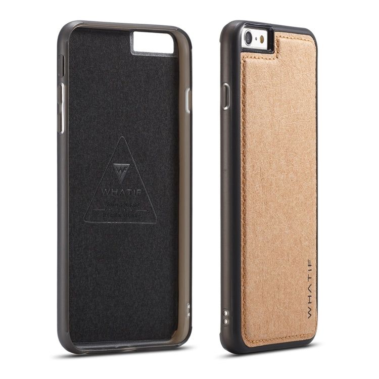 For iPhone 6 Plus WHATIF Kraft Paper TPU + PC Full Coverage Protective Case