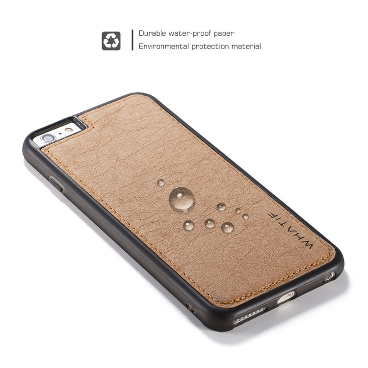 For iPhone 6 Plus WHATIF Kraft Paper TPU + PC Full Coverage Protective Case