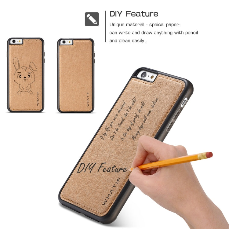 For iPhone 6 Plus WHATIF Kraft Paper TPU + PC Full Coverage Protective Case