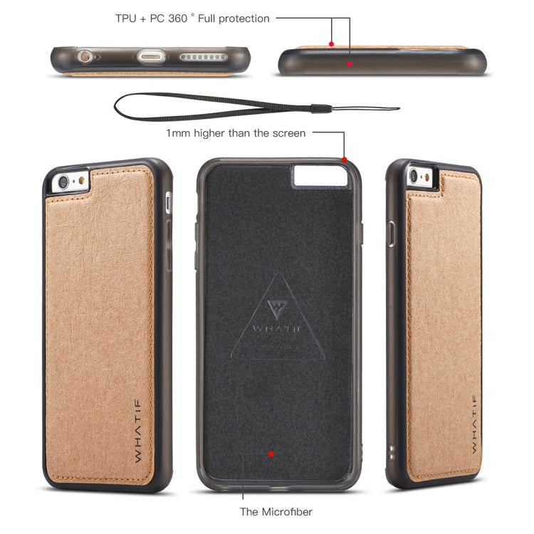 For iPhone 6 Plus WHATIF Kraft Paper TPU + PC Full Coverage Protective Case
