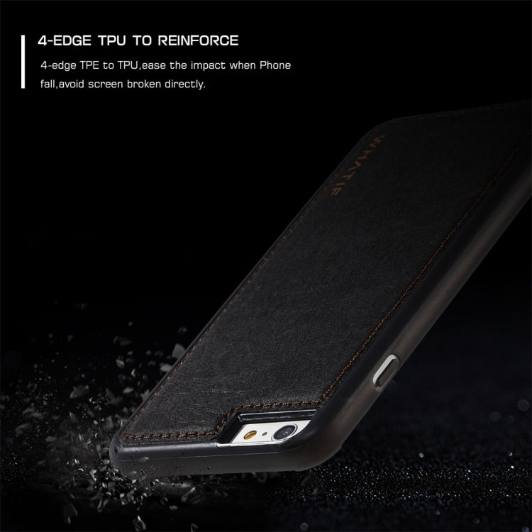For iPhone 6 Plus WHATIF Kraft Paper TPU + PC Full Coverage Protective Case