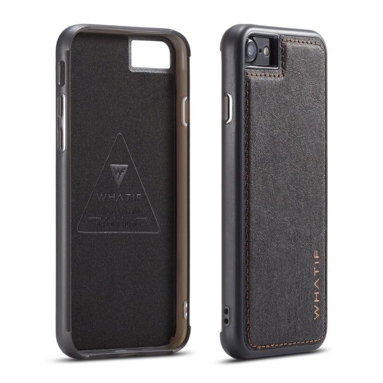 For iPhone 7 / 8 WHATIF Kraft Paper TPU + PC Full Coverage Protective Case