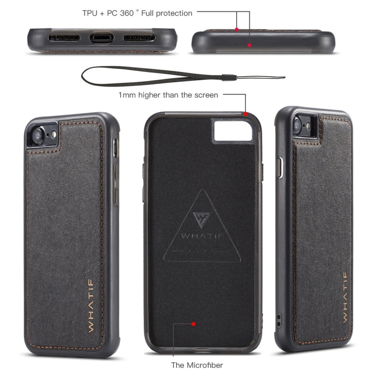 For iPhone 7 / 8 WHATIF Kraft Paper TPU + PC Full Coverage Protective Case