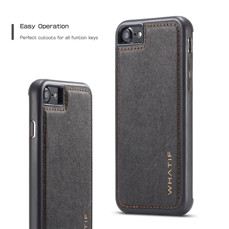 For iPhone 7 / 8 WHATIF Kraft Paper TPU + PC Full Coverage Protective Case