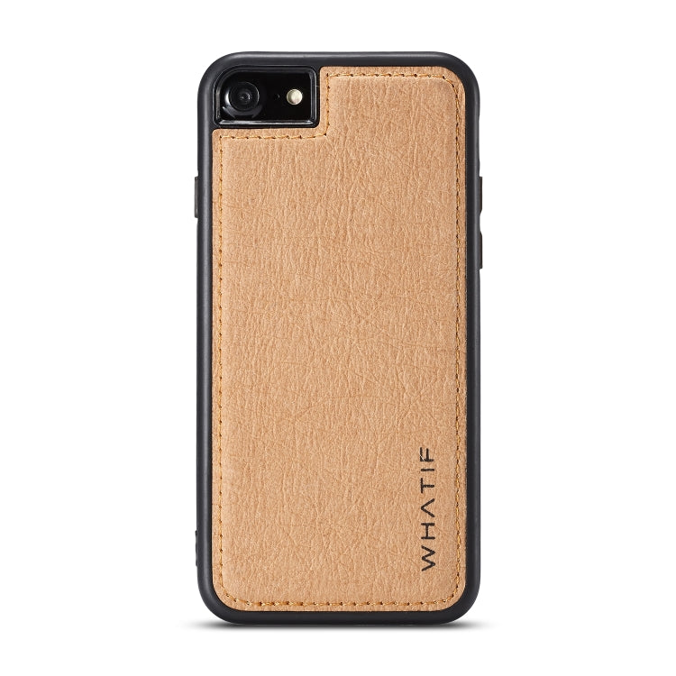 For iPhone 7 / 8 WHATIF Kraft Paper TPU + PC Full Coverage Protective Case