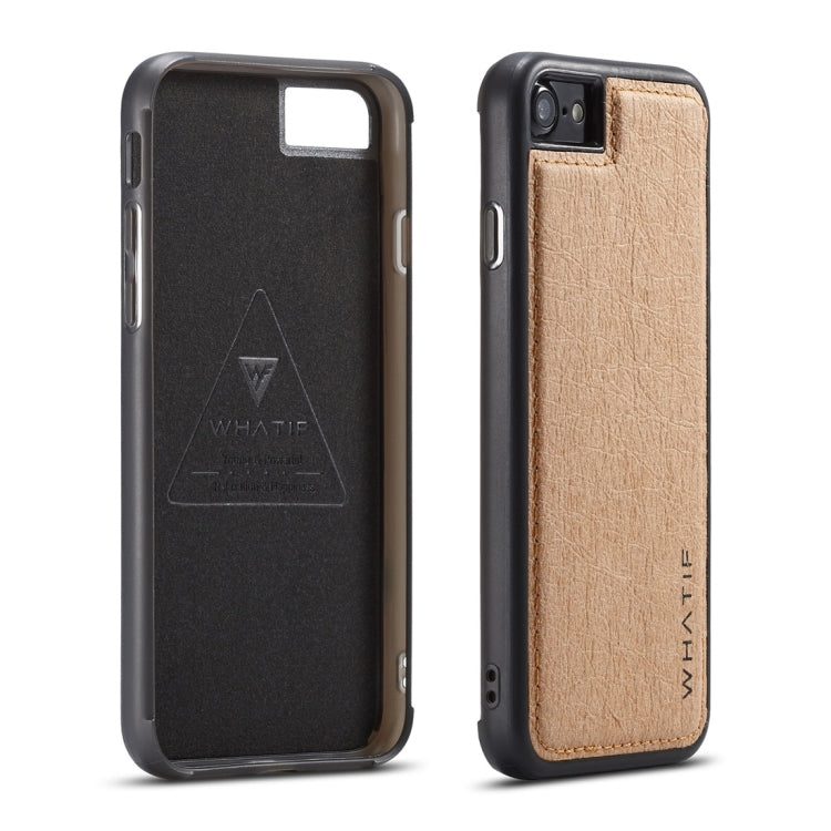 For iPhone 7 / 8 WHATIF Kraft Paper TPU + PC Full Coverage Protective Case