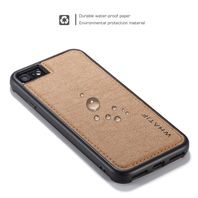 For iPhone 7 / 8 WHATIF Kraft Paper TPU + PC Full Coverage Protective Case