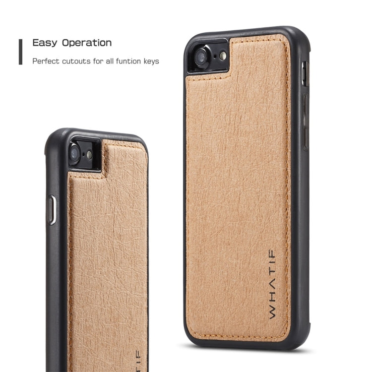 For iPhone 7 / 8 WHATIF Kraft Paper TPU + PC Full Coverage Protective Case