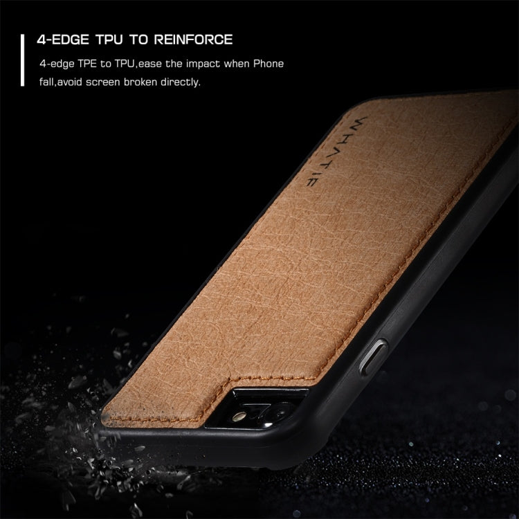 For iPhone 7 / 8 WHATIF Kraft Paper TPU + PC Full Coverage Protective Case