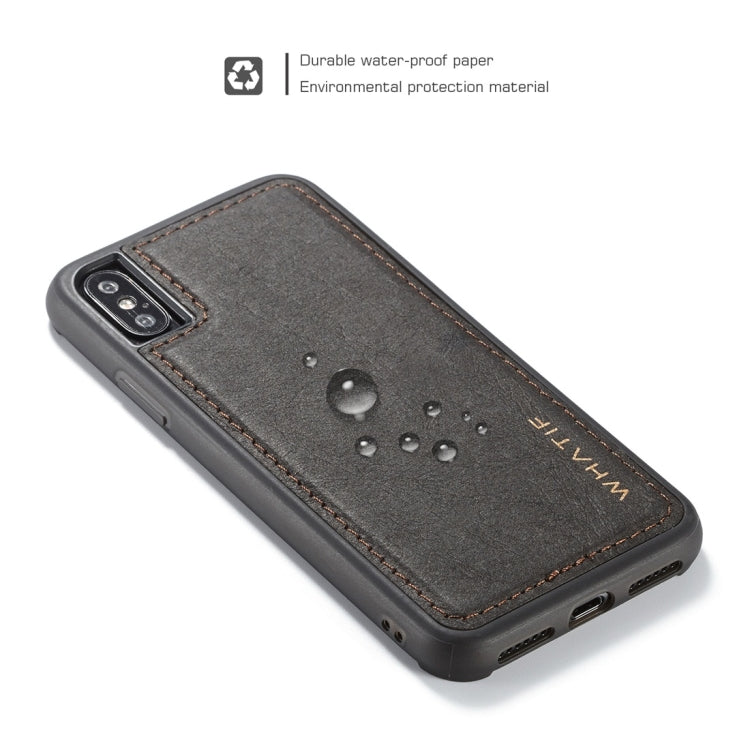 For iPhone X / XS WHATIF Kraft Paper TPU + PC Full Coverage Protective Case