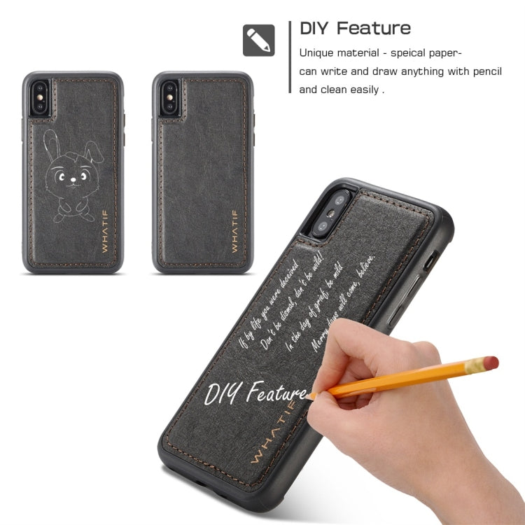 For iPhone X / XS WHATIF Kraft Paper TPU + PC Full Coverage Protective Case