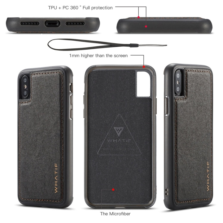For iPhone X / XS WHATIF Kraft Paper TPU + PC Full Coverage Protective Case