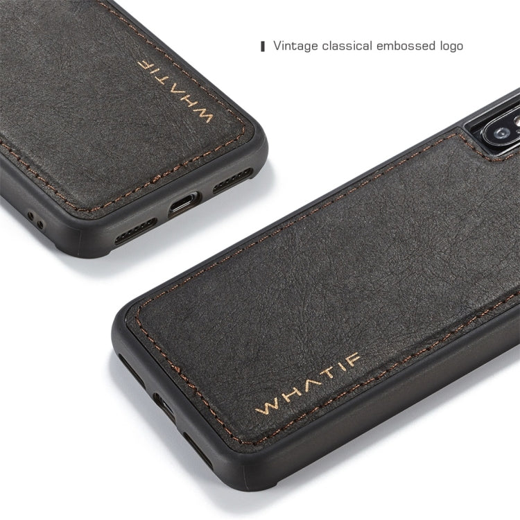 For iPhone X / XS WHATIF Kraft Paper TPU + PC Full Coverage Protective Case