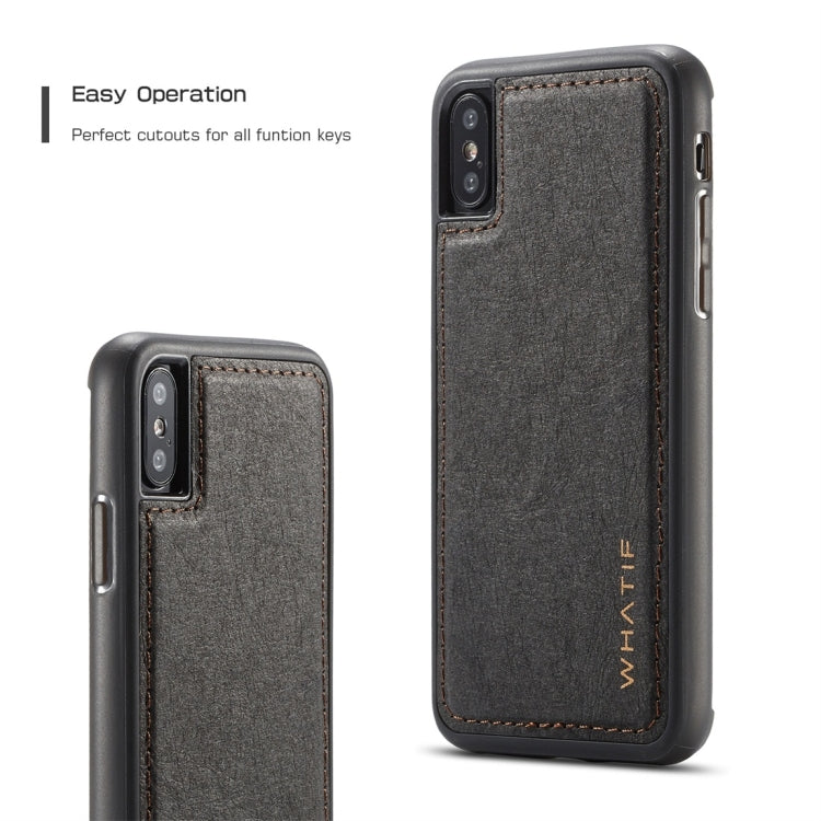 For iPhone X / XS WHATIF Kraft Paper TPU + PC Full Coverage Protective Case