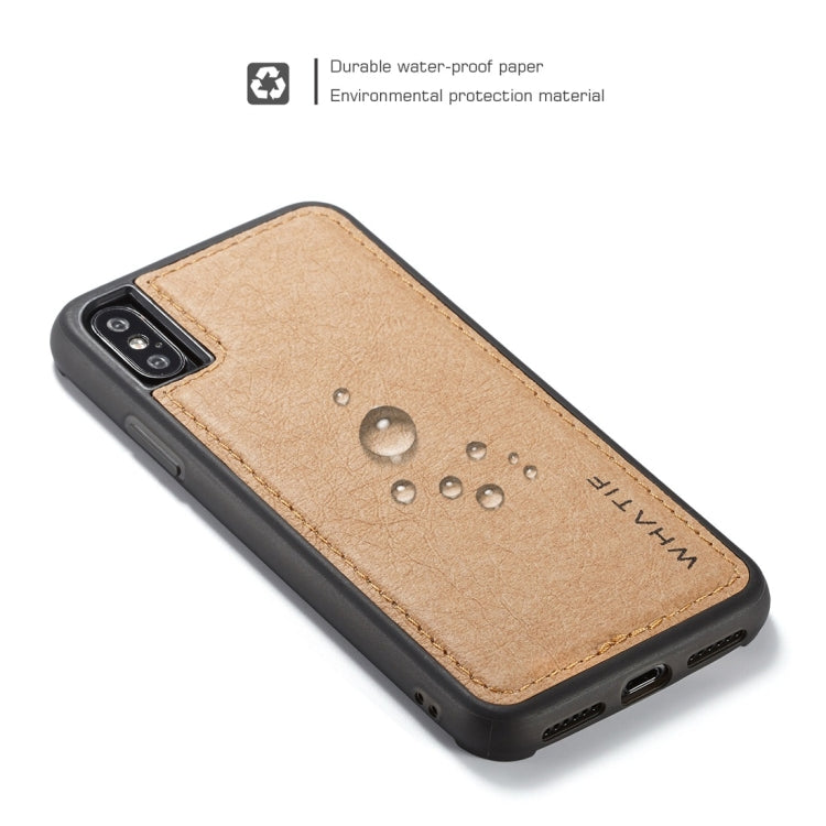 For iPhone X / XS WHATIF Kraft Paper TPU + PC Full Coverage Protective Case