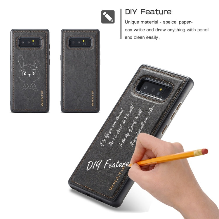 For Galaxy Note 8 WHATIF Kraft Paper TPU + PC Full Coverage Protective Case