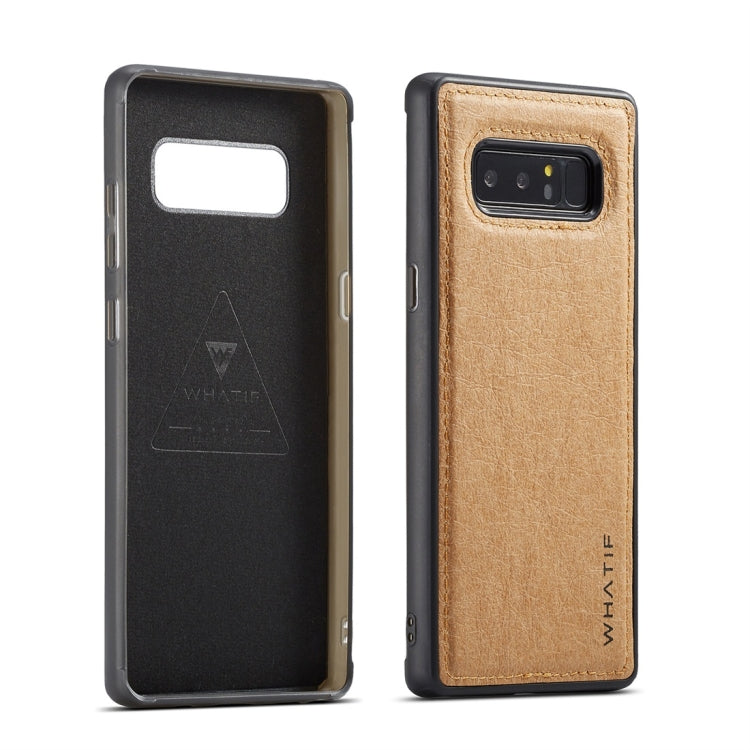 For Galaxy Note 8 WHATIF Kraft Paper TPU + PC Full Coverage Protective Case