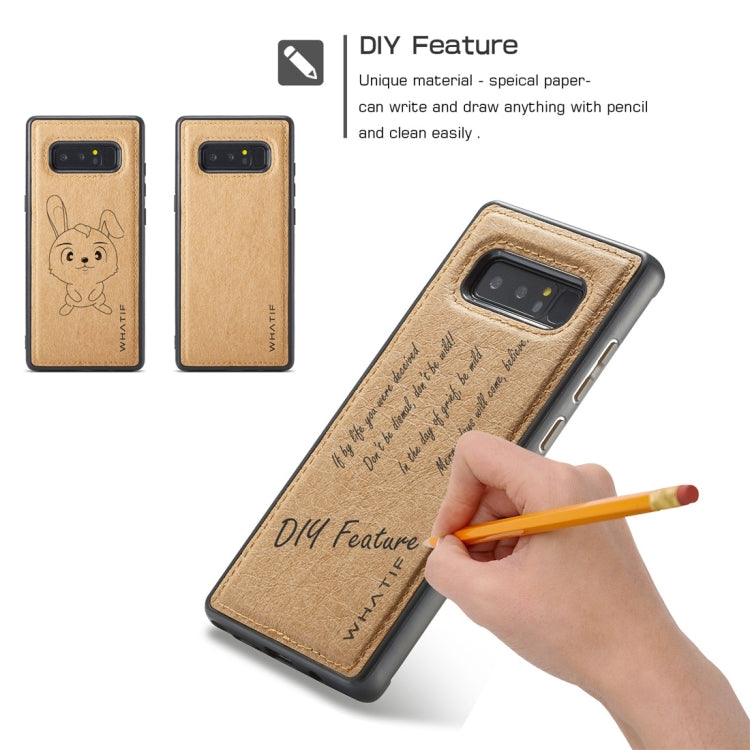 For Galaxy Note 8 WHATIF Kraft Paper TPU + PC Full Coverage Protective Case