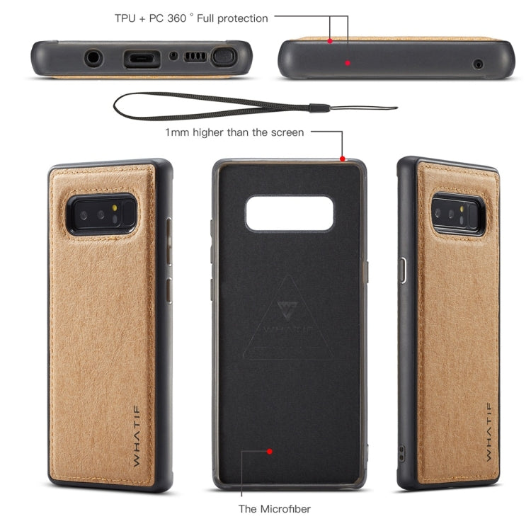 For Galaxy Note 8 WHATIF Kraft Paper TPU + PC Full Coverage Protective Case