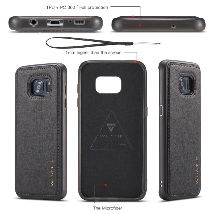 For Galaxy S7 Edge WHATIF Kraft Paper TPU + PC Full Coverage Protective Case
