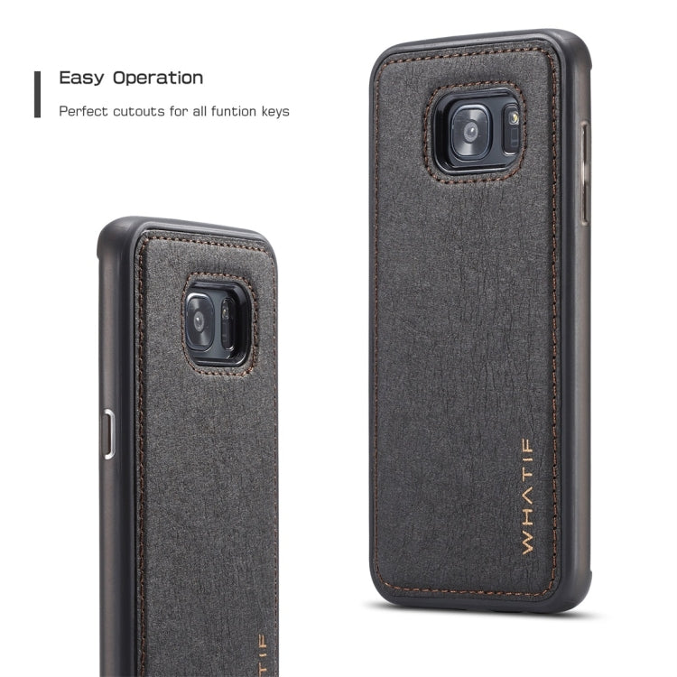 For Galaxy S7 Edge WHATIF Kraft Paper TPU + PC Full Coverage Protective Case