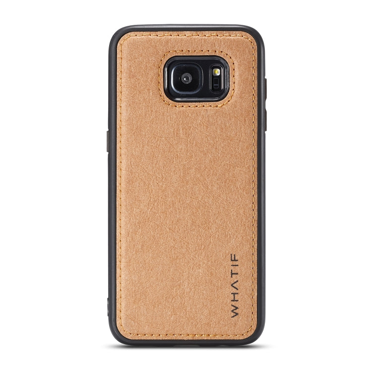 For Galaxy S7 Edge WHATIF Kraft Paper TPU + PC Full Coverage Protective Case