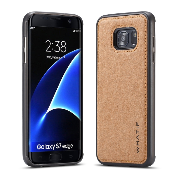 For Galaxy S7 Edge WHATIF Kraft Paper TPU + PC Full Coverage Protective Case