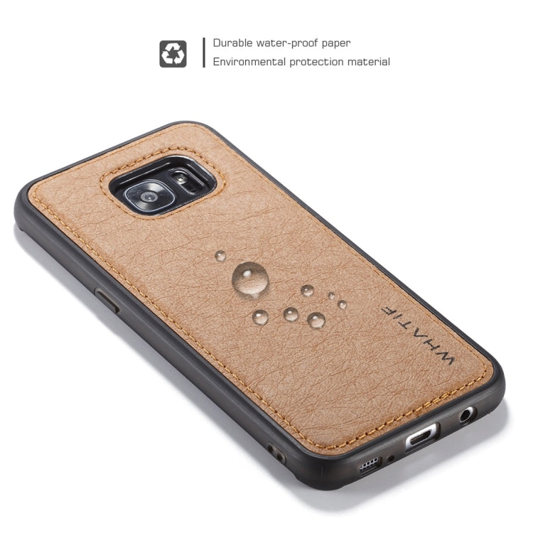 For Galaxy S7 Edge WHATIF Kraft Paper TPU + PC Full Coverage Protective Case