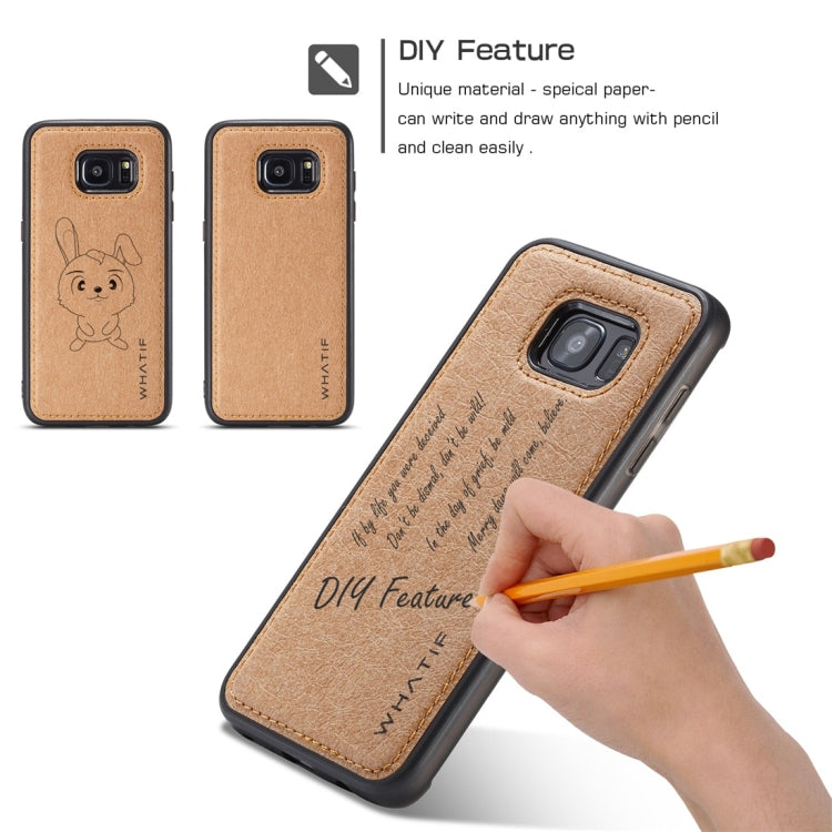 For Galaxy S7 Edge WHATIF Kraft Paper TPU + PC Full Coverage Protective Case