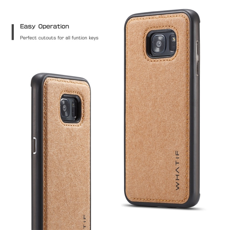 For Galaxy S7 Edge WHATIF Kraft Paper TPU + PC Full Coverage Protective Case