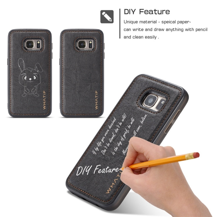 For Galaxy S7 WHATIF Kraft Paper TPU + PC Full Coverage Protective Case