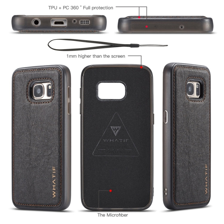 For Galaxy S7 WHATIF Kraft Paper TPU + PC Full Coverage Protective Case