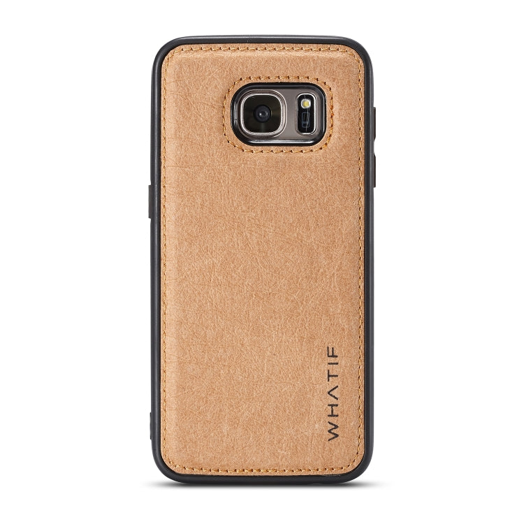 For Galaxy S7 WHATIF Kraft Paper TPU + PC Full Coverage Protective Case