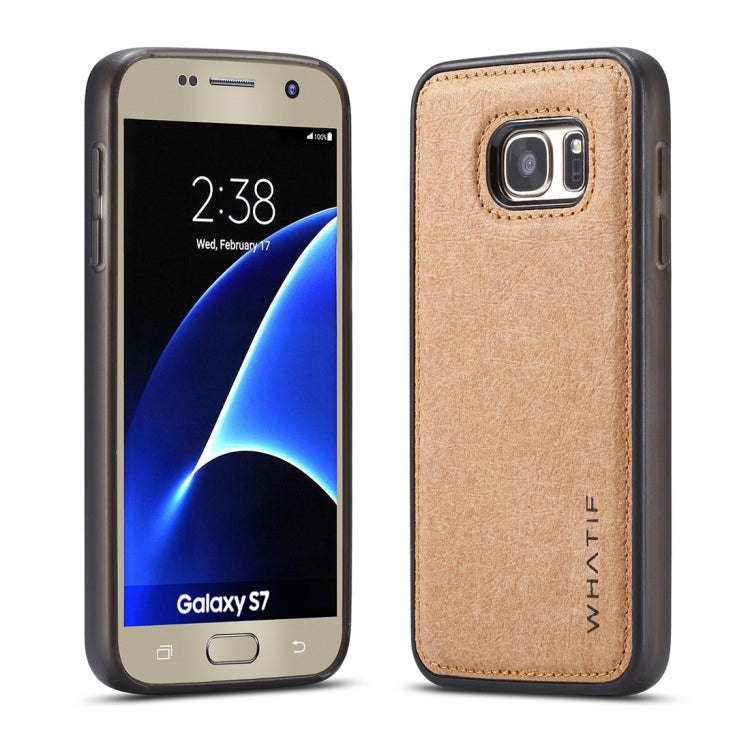 For Galaxy S7 WHATIF Kraft Paper TPU + PC Full Coverage Protective Case