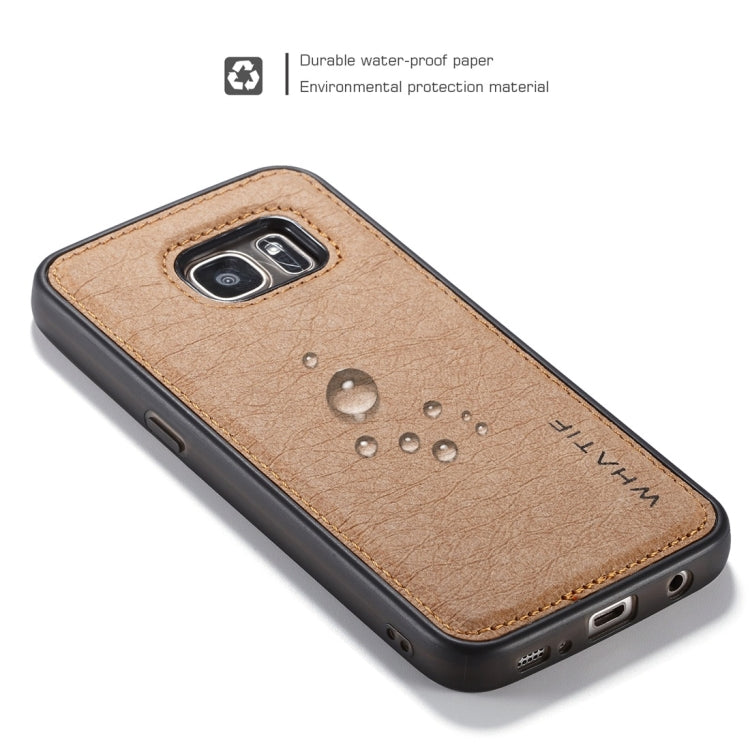 For Galaxy S7 WHATIF Kraft Paper TPU + PC Full Coverage Protective Case