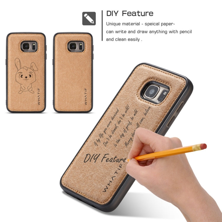 For Galaxy S7 WHATIF Kraft Paper TPU + PC Full Coverage Protective Case