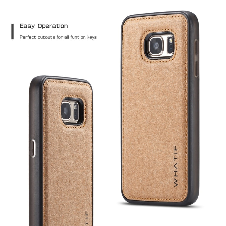 For Galaxy S7 WHATIF Kraft Paper TPU + PC Full Coverage Protective Case