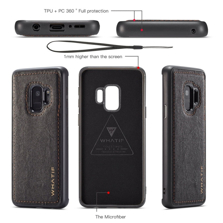 For Galaxy S9 WHATIF Kraft Paper TPU + PC Full Coverage Protective Case
