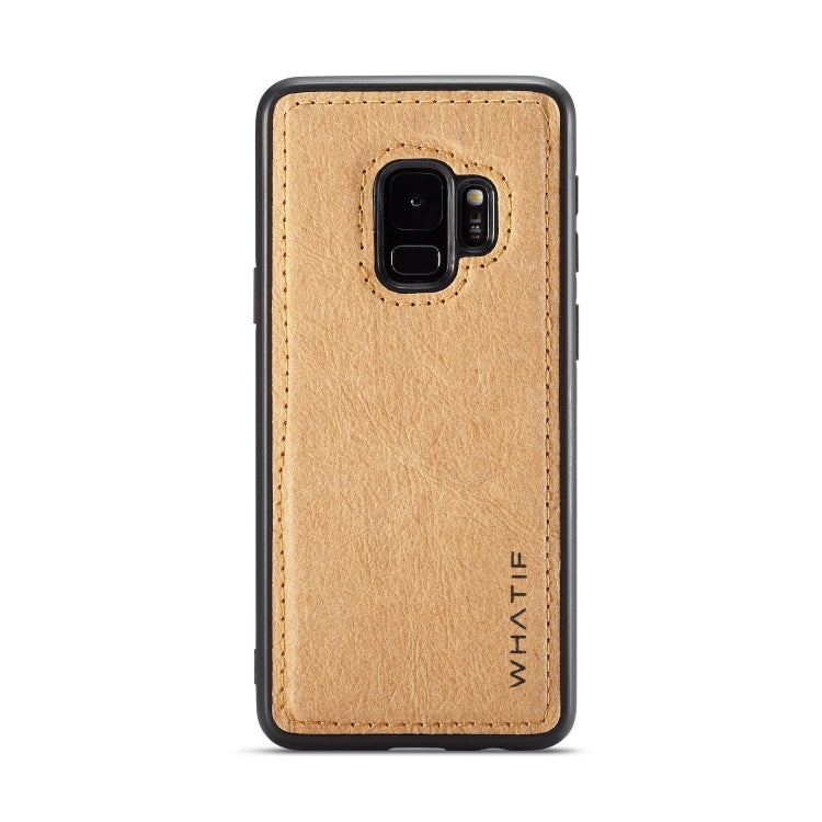 For Galaxy S9 WHATIF Kraft Paper TPU + PC Full Coverage Protective Case