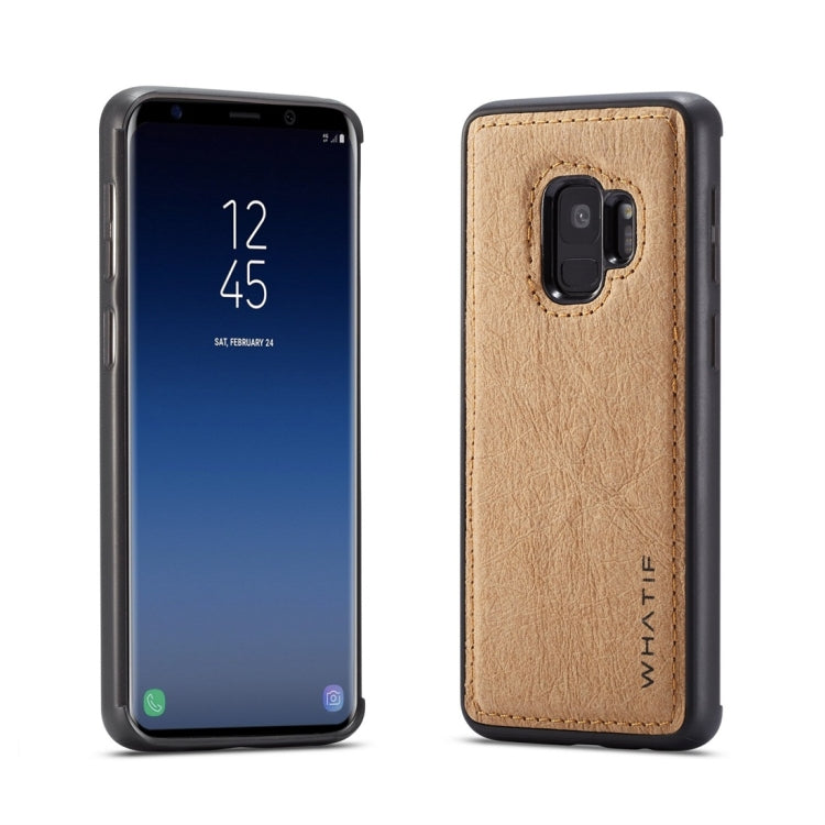For Galaxy S9 WHATIF Kraft Paper TPU + PC Full Coverage Protective Case