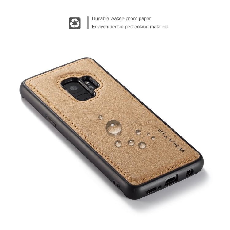 For Galaxy S9 WHATIF Kraft Paper TPU + PC Full Coverage Protective Case