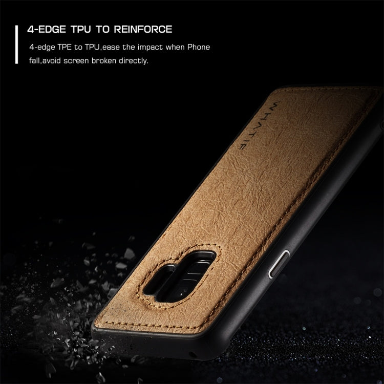 For Galaxy S9 WHATIF Kraft Paper TPU + PC Full Coverage Protective Case
